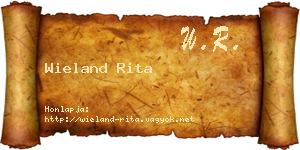 Wieland Rita névjegykártya